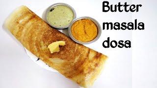 Butter Masala Dosa | Street Style Butter Dosa Recipe | Indian Street Food | Masala Dosa Recipe