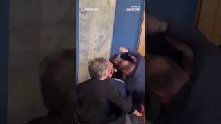 Georgian lawmakers came to blows in parliament