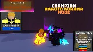 I Obtain Champion Naruto Kurama mode (Anime Fighting Simulator)