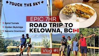 CANADA TRAVEL VLOG #1 : CALGARY TO KELOWNA ROAD TRIP | DOWNTOWN KELOWNA | VISITING BC, CANADA 