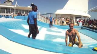 Swimsuit malfunction on Flowrider