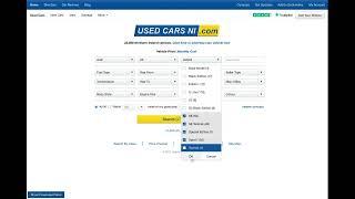 Search By Variant on Used Cars NI