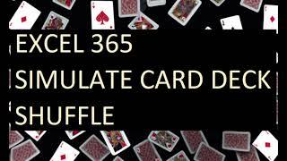 Excel 365 Tutorial: Randomize (shuffle) deck of cards