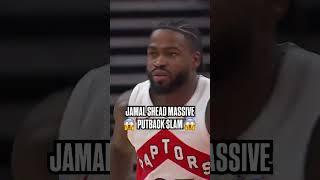 JAMAL SHEAD MASSIVE PUTBACK SLAM  #jamalshead #raptors #nba