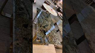 Peeling Protective Film from Luxury Stone Table 🪨 | So Satisfying! #Shorts #LuxuryFurniture