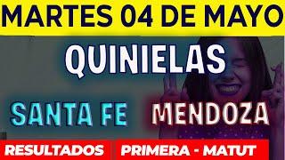 Quinielas Primera y matutina de Santa fé y Mendoza Martes 4 de Mayo