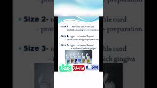 Prosthohub #Retraction cord sizes#YouTube Shorts