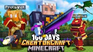 I Survived 100 Days in a MODDED YOUTUBER SMP in Hardcore Minecraft