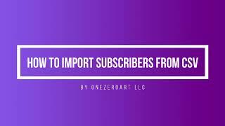 How To Import Subscribers From CSV In Zal Ultra ISP CRM By Onezeroart LLC