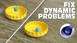 FIX Dynamic Problems in C4D (Jitter, wrong shape, slow simulation)