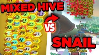 Level 20 Mixed Hive VS The Stump Snail | Bee Swarm Simulator