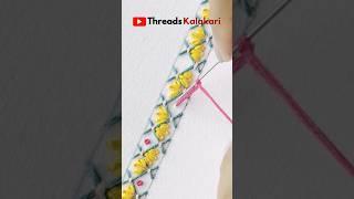 Most Beautiful Hand Embroidery Designs / Hand Embroidery Work #shorts #embroidery