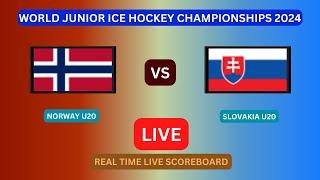 Norway U20 vs Slovakia U20 LIVE Score UPDATE Today 2024 IIHF World Junior Ice Hockey Championships