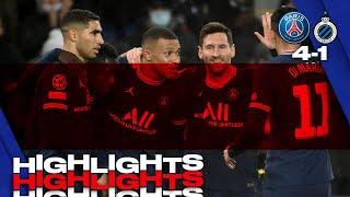 HIGHLIGHTS | PSG 4 - 1 Club Bruges | A brace for Kylian Mbappé & Leo Messi ️