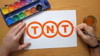 How to draw the TNT Express logo