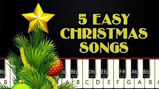 5 Easy Christmas Songs | BEGINNER PIANO TUTORIAL