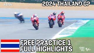  FULL HIGHLIGHTS FP1 MOTOGP THAILAND 2024 BURIRAM motogp news today, motogp hoy, motogp oggi