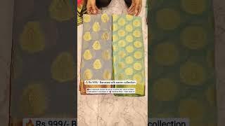 Rs.999/- Banarasi silk saree collection ️ 9003507894 #shorts #saree #trending #pattusarees #silk