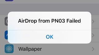 Error "AirDrop from iPhone Failed" when sending file