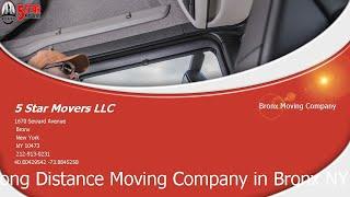 Long Distance Moving Company in Bronx NY - 5 Star Movers LLC