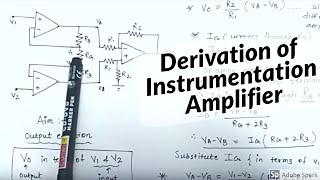 INSTRUMENTATION AMPLIFIER  derivation in simple way( HINDI ) | Electronics Subjectified