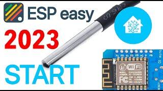 ESPeasy Start 2023- Getting Started, Install - ESP8266, DS18B20, Home Assistant - Temperature Sensor