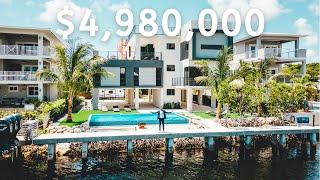 Inside a NEW MODERN $4,980,000 WATERFRONT South Florida Home in Key Largo - EVERY BOATERS DREAM!!