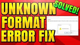 How to Fix Archive is Either Unknown Format or Damaged Error Solution