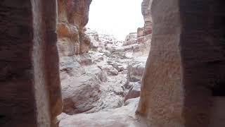 An ancient cave in Petra, Jordan