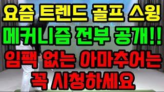 현대 골프 스윙 메커니즘 전부 공개!! 임팩트 없는 아마추어는 꼭 시청 하세요.