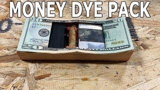 Bank Teller Money Dye Pack Cut in Half with Waterjet