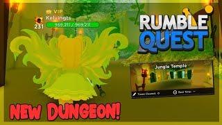 *NEW *JUNGLE TEMPLE DUNGEON *STILL WORTH PLAYING?* IN RUMBLE QUEST ROBLOX