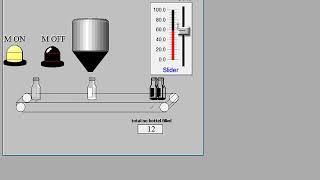 Bottle filling plant by using SCADA Intouch (SCADA project)