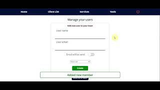 New App Presentation: Create user account