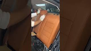 Honda Accord rear backrest with custom leather seat covers