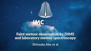 Faint meteor observation by DIMS and laboratory meteor spectroscopy