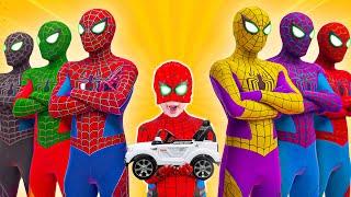 Who Stolen RED Spider's Car? | Best Movies Funny Action | Spider-Man: Into The Spider Verse (2024)