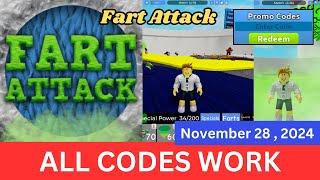 *All Codes Work* Fart Attack ROBLOX, November 28, 2024