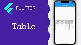 Flutter: Table Widget