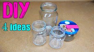 4 DIY glass jar craft ideas. Beauty from trash. DIY jar decor