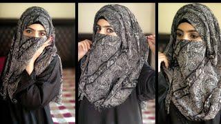 Hijab with Niqab | for school & college girls | Hijab Styles | Niqab Tutorial 2021