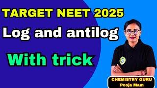 How to calculate log and antilog #neet2025 #chemistry #log and antilog