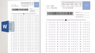 How to make a Bubble Answer Sheet in Microsoft Word 2019