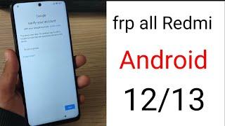 frp all redmi android 12/13 without pc