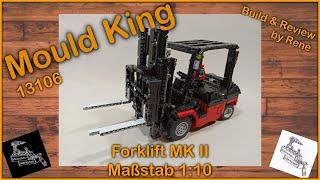 Ein wahrer Hochstapler ohne Farbseuche | Genialer Gabelstapler von Mould King | 13106 Forklift MK II