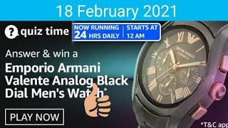 Emporio Armani Valente analog Watch | Armani Watch Quiz Amazon | Amazon Armani Watch Quiz | Armani