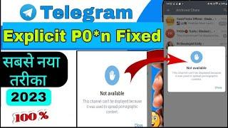 This channel can't be displayed telegram because it was used to spread ? Fixed Telegram Error