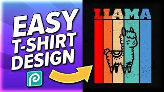 5 MINUTE RETRO T-SHIRT DESIGN w/ Photopea (FREE Beginner Tutorial)