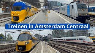 Treinen op station Amsterdam Centraal - 25 juli 2024