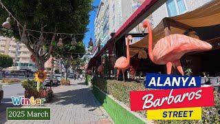 Alanya Mahmutlar Barbaros Street [ pt1 ] | March 01, 2025 [4K HD/60 fps]